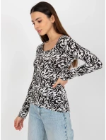 Dámska blúzka LK BZ 509198 1.49P biela a čierna - FPrice