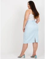 Spódnica LK SD model 18617666 jasny niebieski - FPrice Spódnica LK SD model 18617666 jasny niebieski - FPrice