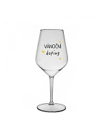 Vianočný pohár - číry nerozbitný pohár na víno 470 ml