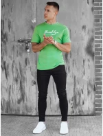 Pánské zelené tričko s potiskem Dstreet model 21973753 - FashionStreet