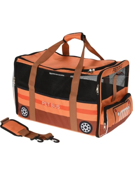 PREPRAVKA PRE ZVIERATÁ 52X30X32,5CM PET BUS ORANŽOVÁ