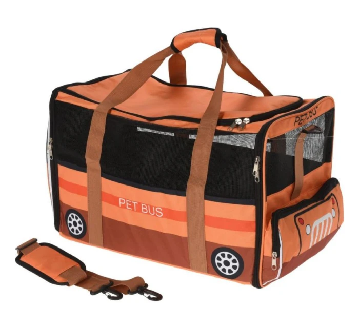 PREPRAVKA PRE ZVIERATÁ 52X30X32,5CM PET BUS ORANŽOVÁ