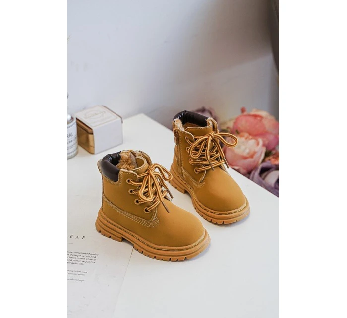 Dziecięce Botki Trapery Na Suwak Camel Bansi