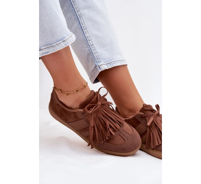 Dámské tenisky s třásněmi Hnědé Dorivelle