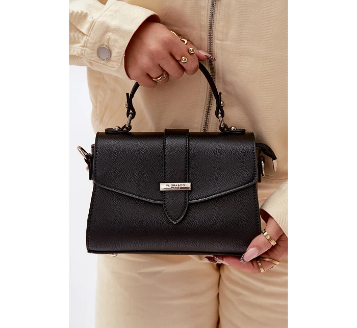 Kabelka přes rameno s odnímatelným popruhem černá Belveta