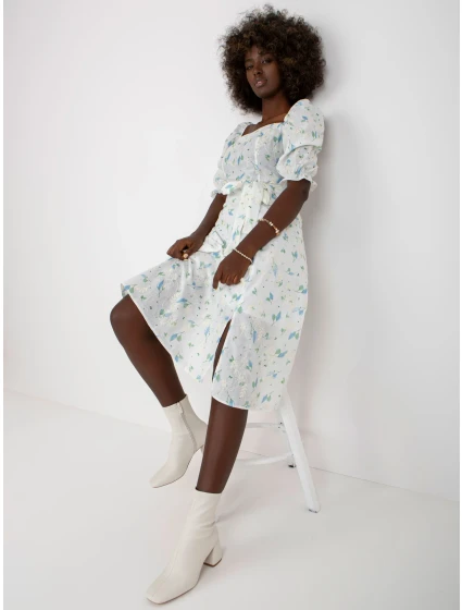 Dámské šaty LK SK model 17547150 bílé a modré - FPrice