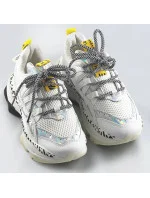 Biele dámske seakersy s panterím vzorom (BX1827-SP)