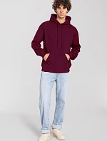 Fruit of the Loom Iconic 250 Hooded Sweat Mikina s kapucňou 16.2294 bordová
