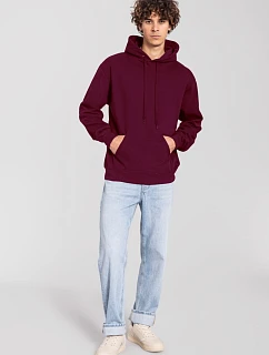 Fruit of the Loom Iconic 250 Hooded Sweat Mikina s kapucňou 16.2294 bordová