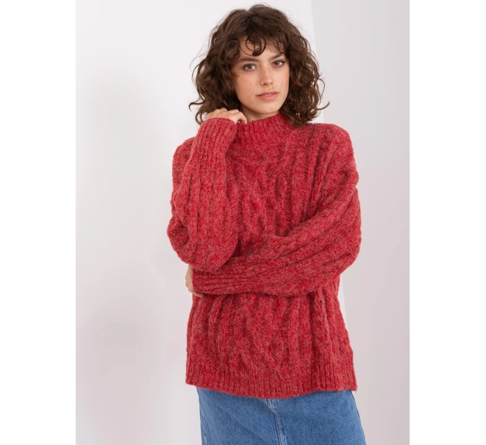 Sweter AT SW  ciemny czerwony model 19018696 - FPrice