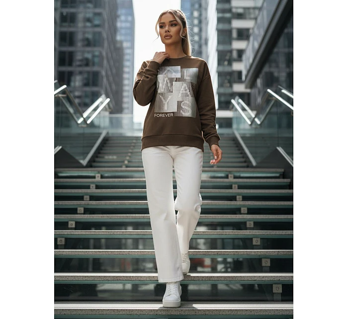 Dámská mikina hnědá Dstreet model 21975404 - FashionStreet