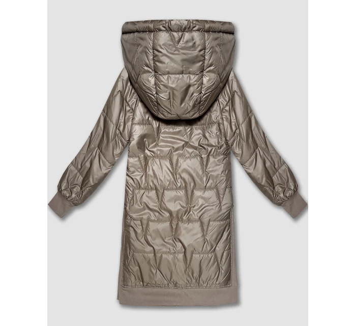 kurtka plus size z beżowa model 21339654 - S'WEST kurtka plus size z beżowa model 21339654 - S'WEST