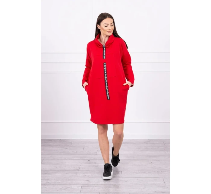 Šaty s kravatou červené Šaty s kravatou červené