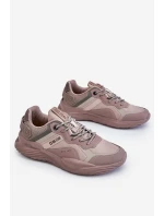 Męskie Lekkie Sneakersy Memory Foam System Big Star LL174151 Beżowe