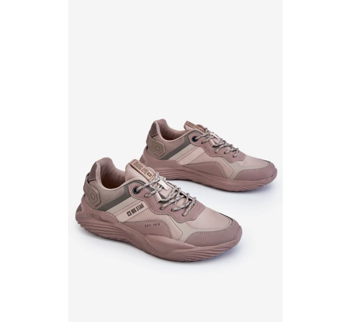 Męskie Lekkie Sneakersy Memory Foam System Big Star LL174151 Beżowe