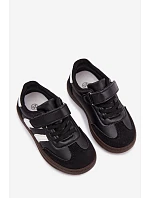 Dětské tenisky na suchý zip z imitace kůže Černé model 22215821 - Boto Dětské tenisky na suchý zip z imitace kůže Černé model 22215821 - Boto