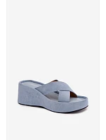 Dámske semišové ponožky G517 modré - Joalice Paris