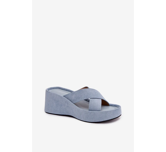 Dámske semišové ponožky G517 modré - Joalice Paris