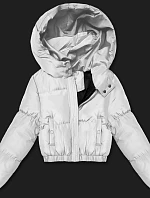 Svetlošedá krátka zimná bunda J Style (5M3260-92)