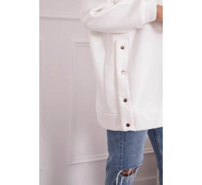 Zateplená mikina se zapínáním na druky ecru Zateplená mikina se zapínáním na druky ecru