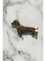 Brošňa Pes A-2-21-6 zlatá farba Brošňa Pes A-2-21-6 zlatá farba