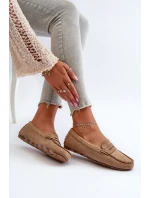 Klasické Dámské Mokasíny Zamszové Hnědé model 21653962 - EVENTO