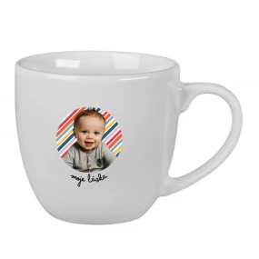 Personalizovaný keramický hrnek 400 ml s výřezem fotky na podkladu Personalizovaný keramický hrnek 400 ml s výřezem fotky na podkladu