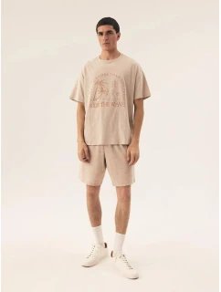 Pánske pyžamo Core 42604 02X Béžový vzor - Henderson