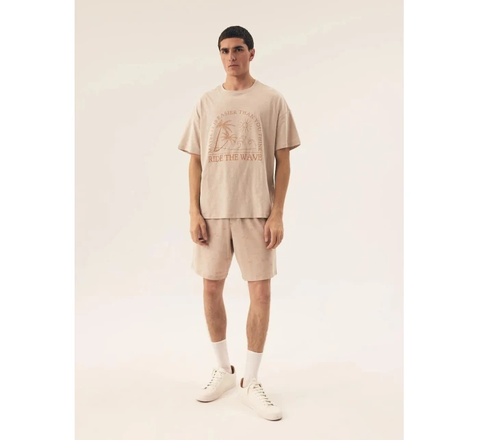 Pánske pyžamo Core 42604 02X Béžový vzor - Henderson