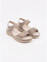 Moderné hnedé sandále na platforme pre ženy Moderné hnedé sandále na platforme pre ženy