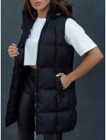 Dámská prošívaná dlouhá vesta černá Dstreet model 21979701 - FashionStreet