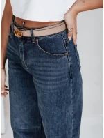 Dámske modré džínsy so širokými nohavicami FashionStreet UY2749 Dámske modré džínsy so širokými nohavicami FashionStreet UY2749