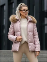 Dámská prošívaná zimní bunda pink Dstreet model 21995499 - FashionStreet Dámská prošívaná zimní bunda pink Dstreet model 21995499 - FashionStreet