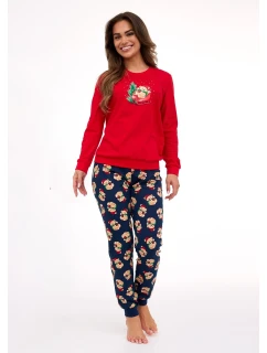 Cornette 671/422 Teddy long/r Christmas S-2XL dámske pyžamo