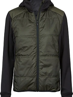 TJ Dámská hybridní strečová bunda s kapucí 18. deep green/black model 22498732 - Tee Jays