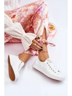 Dámské Klasické Tenisky Bílé a zlatá model 21607873 - EVENTO Dámské Klasické Tenisky Bílé a zlatá model 21607873 - EVENTO