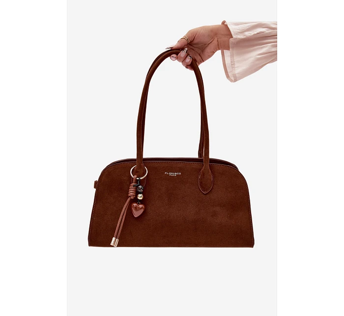 Kabelka s přívěskem a Eko semiš Camel model 22111660 - Flora&Co