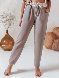 Dámské máslové kalhoty s květinami tepláky cappuccino Dstreet model 21984426 - FashionStreet