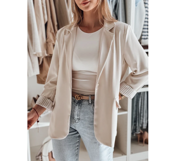 Dámska nadrozmerná bunda RESIDAL light beige FashionStreet PY0122 Dámska nadrozmerná bunda RESIDAL light beige FashionStreet PY0122