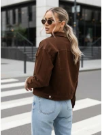 Dámska hnedá džínsová bunda FashionStreet TY5343
