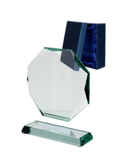 Sklenená trofej s matným podstavcom a puzdrom