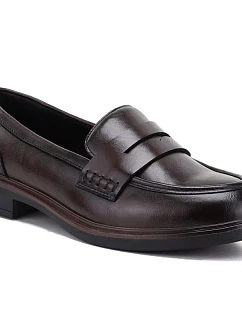 Kožené poltopánky typu loafers „lords“ v hnedej farbe Vinceza 133119