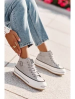 Zateplené Dámské Tenisky Na Platformě Eko Kůže Big Star model 21669567 Modré - Big Star Shoes