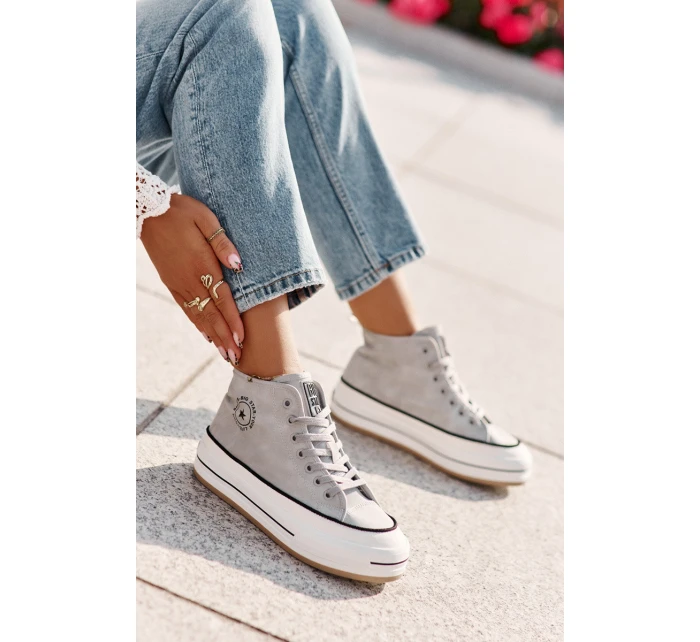 Zateplené Dámské Tenisky Na Platformě Eko Kůže Big Star model 21669567 Modré - Big Star Shoes