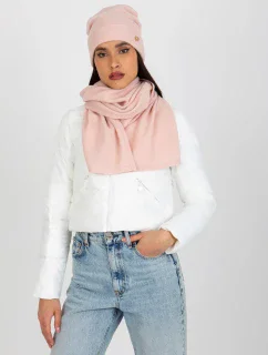Dámský komplet čepice a šála LK KMPL model 21734233 světle růžová - FPrice