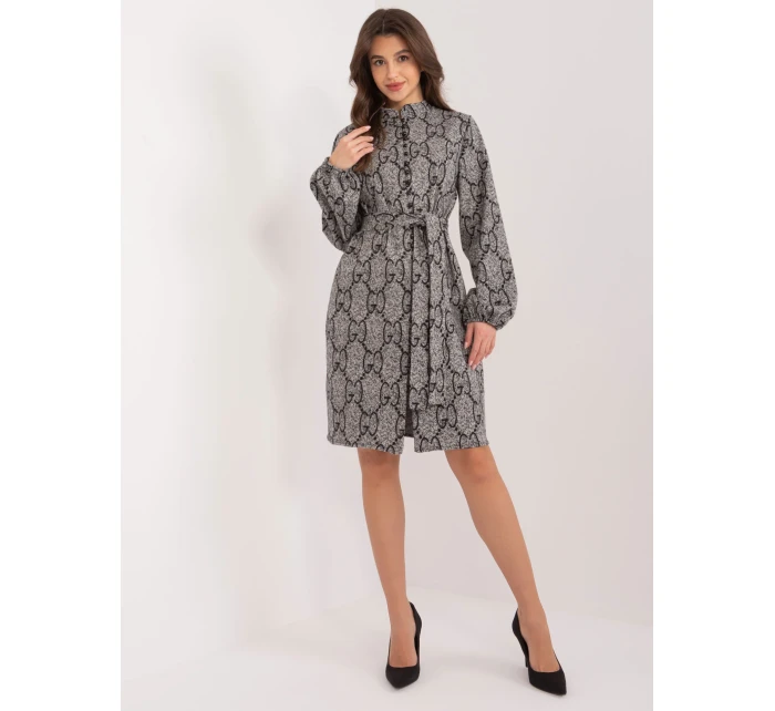 Šaty LK SK 509526 1.06 šedá čierna Šaty LK SK 509526 1.06 šedá čierna