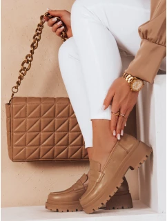 Dámske mokasíny na platforme TORINO khaki FashionStreet ZY0776