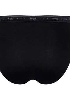 Dámské kalhotky 24/7 100 Tai 3P - BLACK - černá 0004 - SLOGGI