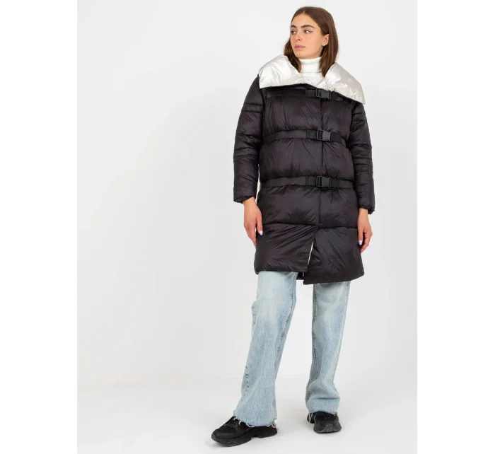 Černá zimní bunda s rukávy model 21247747 - Factory Price