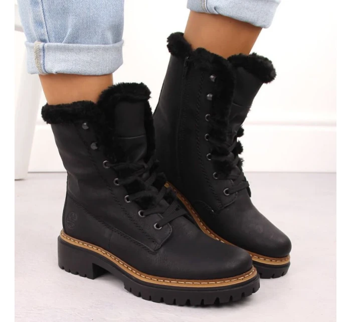 W boty s kožešinou model 20845368 - Rieker W boty s kožešinou model 20845368 - Rieker